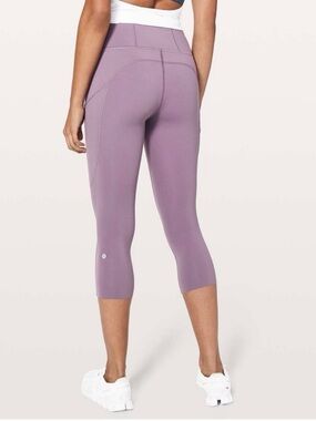 Lululemon Pace Rival Crop 24 inch purple leggings